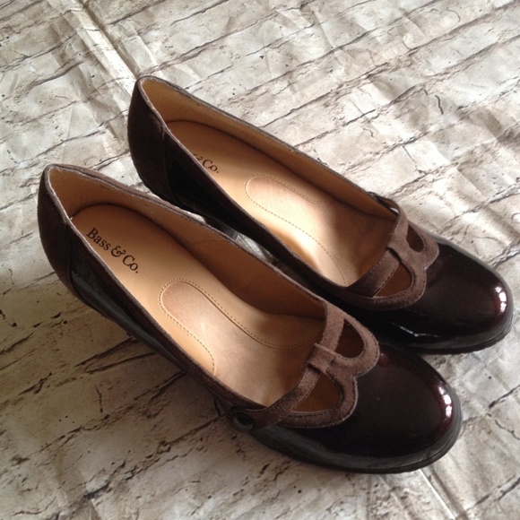 Bass & Co Patent & Suede Heels - Picture 2 of 5